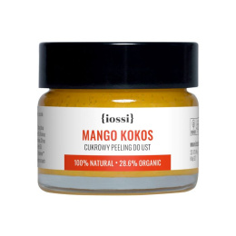 IOSSI Cukrowy peeling do ust mango i kokos 15 ml – peeling z masłem mango i cukrem