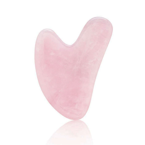 OLIVIA PLUM Rose Quartz gua sha massage plate