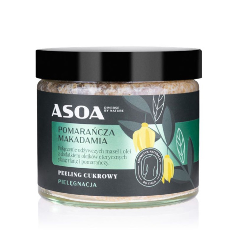 ASOA Peeling cukrowy pomarańcza/makadamia 250 ml