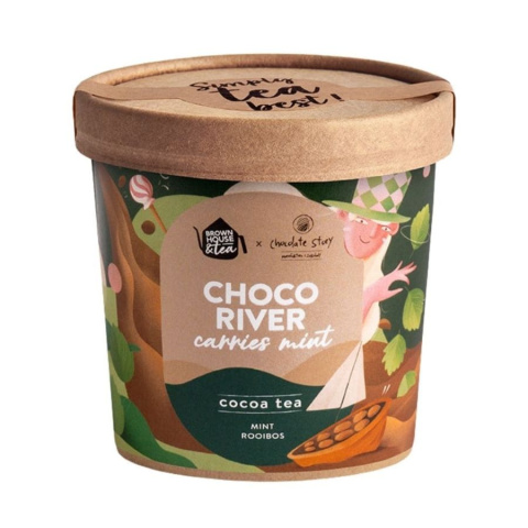 BROWN HOUSE&TEA CHOCO RIVER CARRIES MINT - herbatka z łupin kakaowca z dodatkami 60g