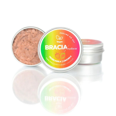 Bracia Mydlarze Strawberry & Lime Natural Lip Scrub