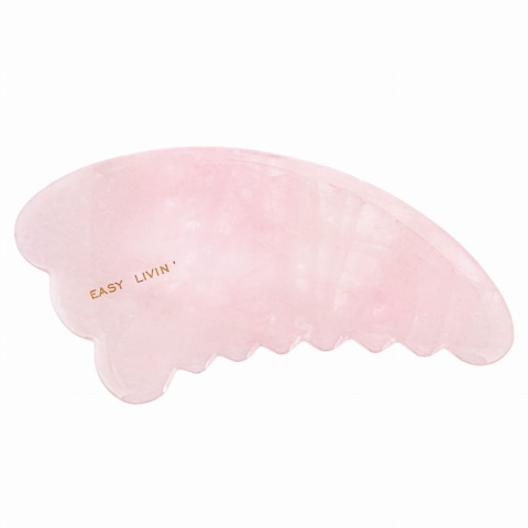 EASY LIVIN Gua Sha for body and face massage in rose quartz