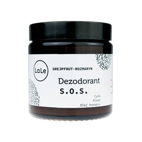 LA-LE Grapefruit-Rosemary Deodorant with Zinc, Aloe Vera and Hemp Oil 120 ml