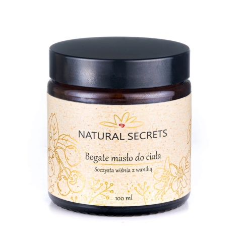 NATURAL SECRETS Bogate masło do ciała - soczysta wiśnia z wanilią 100 ml