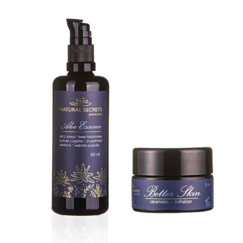 NATURAL SECRETS Алое Вера Есенція + Міні Кращий Набір Шкіри NATURAL SECRETS Алое Вера Есенція + Міні Кращий Набір Шкіри