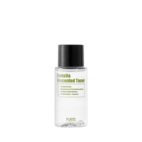 Purito MINI Centella Unscented Toner, Bezzapachowy toner z ekstraktem z wąkroty azjatyckiej, 30 ml