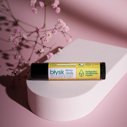 Bydgoska Wytwórnia Mydła Naturalny balsam do ust błysk lemoniada 5 ml