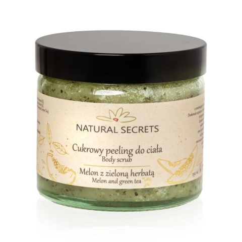 NATURAL SECRETS Peeling cukrowy - orzeźwiający melon z zieloną herbatą 250 ml NATURAL SECRETS Peeling cukrowy - orzeźwiający melon z zieloną herbatą 250 ml