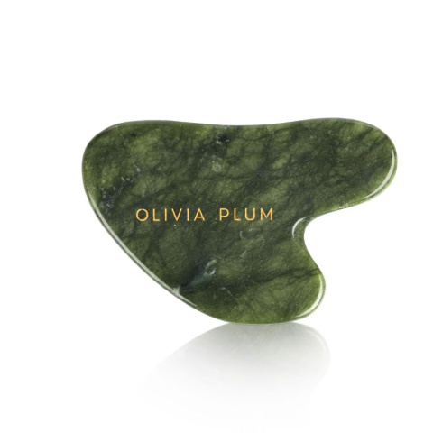 OLIVIA PLUM Płytka do masażu gua sha z jadeitu