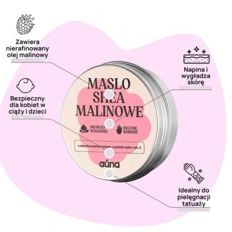 AUNA Masło SHEA malinowe 60 ml
