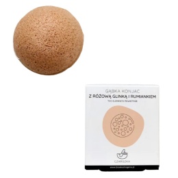Gąbka Konjac z różową glinką i rumiankiem - Czarszka