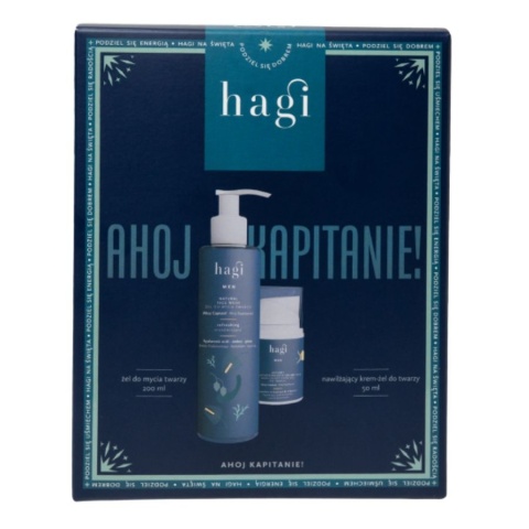 Hagi Zestaw żel do mycia twarzy i krem - żel Ahoj Kapitanie