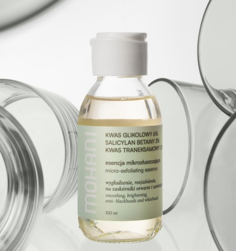 MOHANI Освітлююча мікровідлущувальна есенція, що звужує пори 100 мл